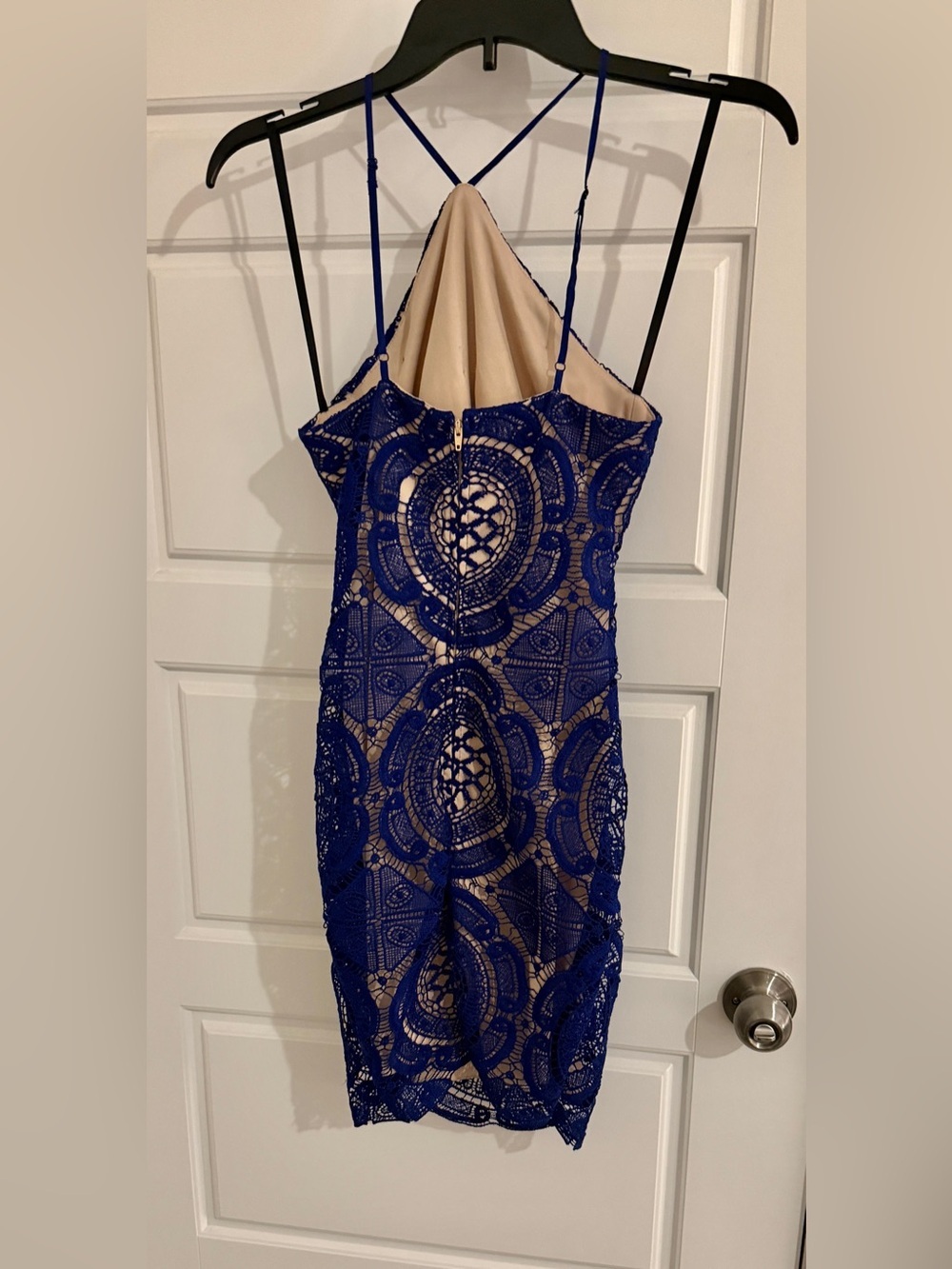 B. Darlin Royal Blue Lace Bodycon Dress – Size 1/2 (XS/S) - Picture 4 of 5
